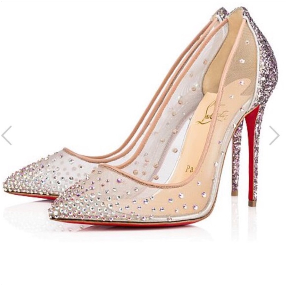 Christian Louboutin Strass Follies Glitter Pumps - Picture 3 of 8